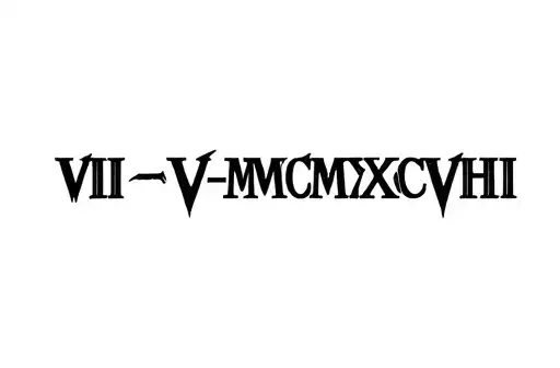 "VIII-V-MCMXCVIII" tattoo design idea