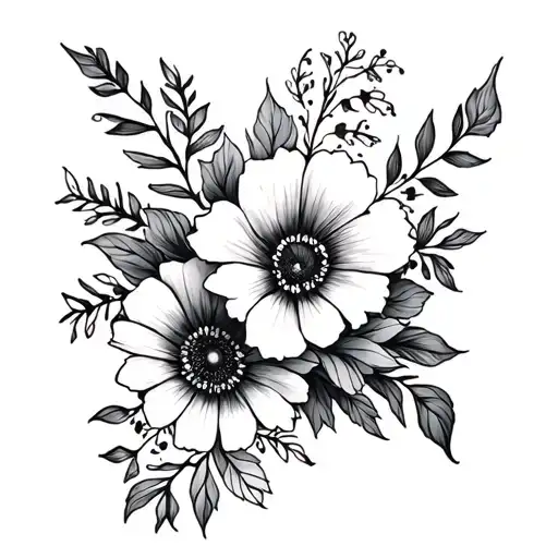 bohemian aesthetic tattoo, flowers that wrap aroud forearm tattoo design idea