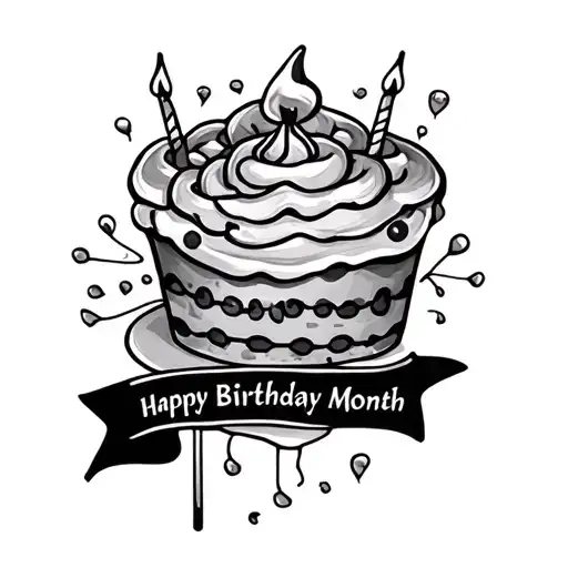 Birthday Month tattoo design idea