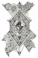 happiness hustle blessed leo tattoo design idea