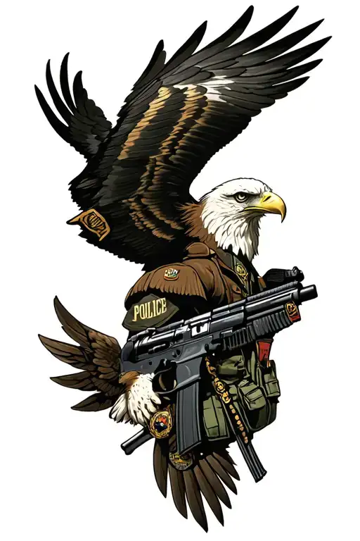 albanian eagle, toronto canada, canadian military, police officer tattoo design idea