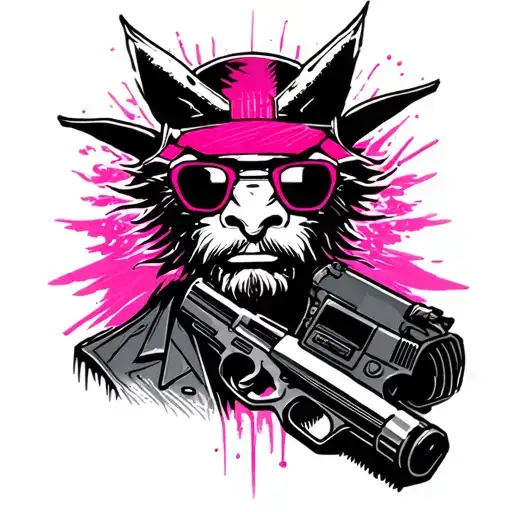 hotline miami videogame tattoo design idea