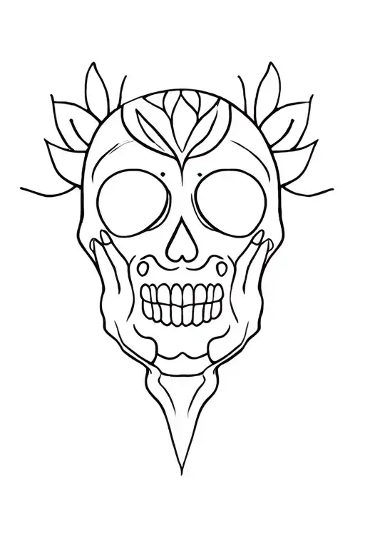 Day of Dead hear no evil speak no evil tattoo design idea