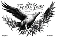 psalm 144:1 tattoo design idea