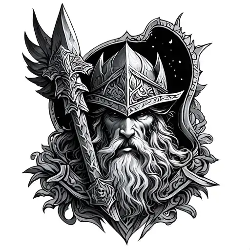 Norse mythology tattoo design idea
