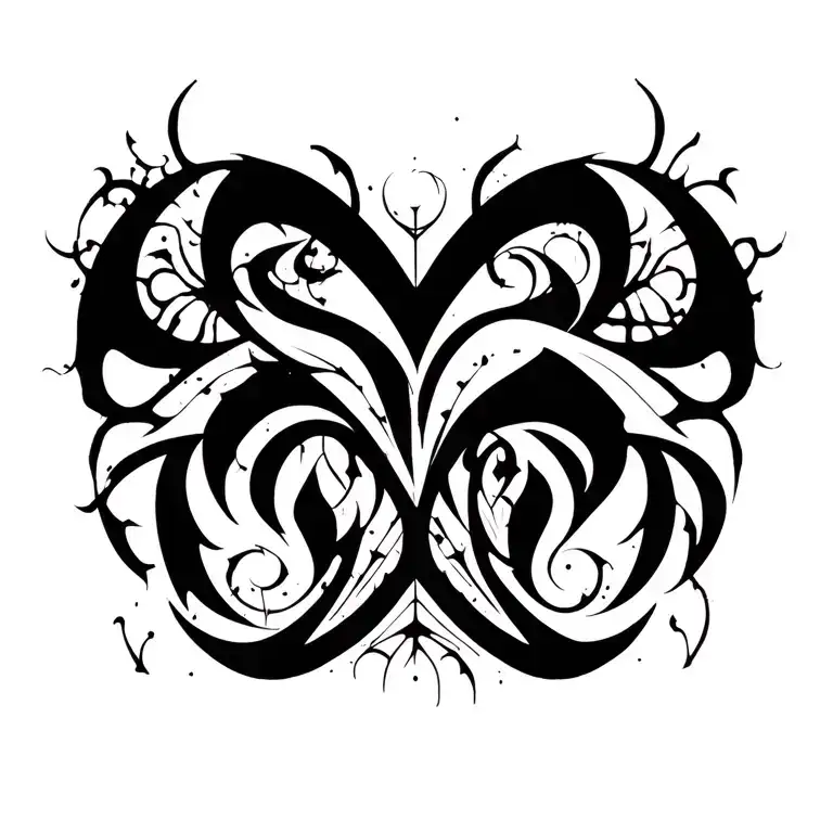 An abstract design symbolizing your diverse interests and hobbies, incorporating elements of ecology, programming, and project management tattoo design idea