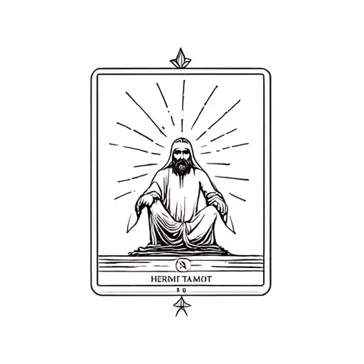 Hermit Tarot Card tattoo design idea