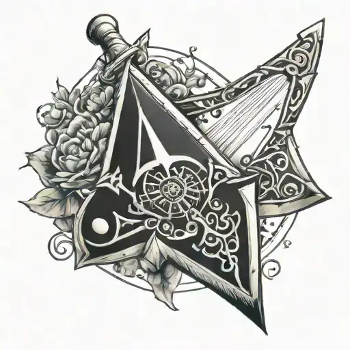 zelda triforce ocarina of time harp seasons excalibur tattoo design idea