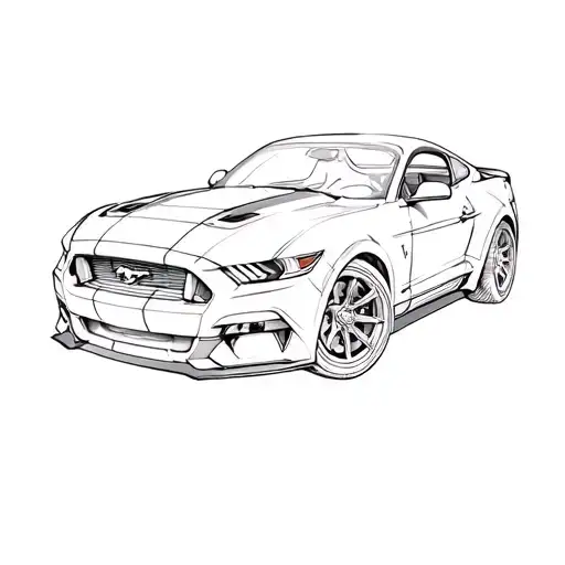 ford mustang logo tattoo design idea