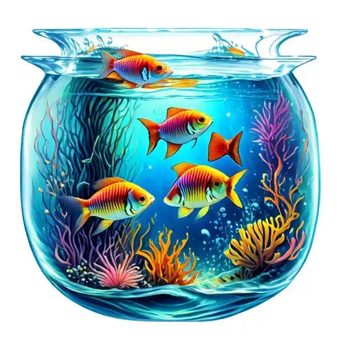aquarium tattoo design idea