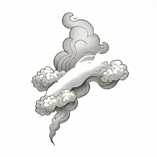Filler Clouds and Smoke tattoo design idea