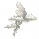 Filler Clouds and Smoke tattoo design idea