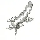 Filler Clouds and Smoke tattoo design idea