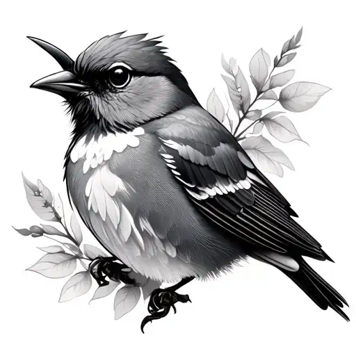 Songbird tattoo design idea