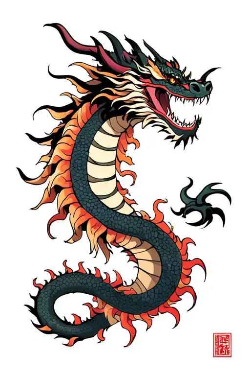 SATAN DEMON DRAGON DANGEROUS FEELING TATOO EVERYONE FEAR tattoo design idea