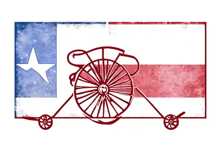 I want a tattoo with the Oklahoma sooners wagon mixed with the Texas flag. Add the initials WDF and WBF tattoo design idea