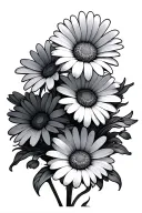 daisy flowers tattoo design idea