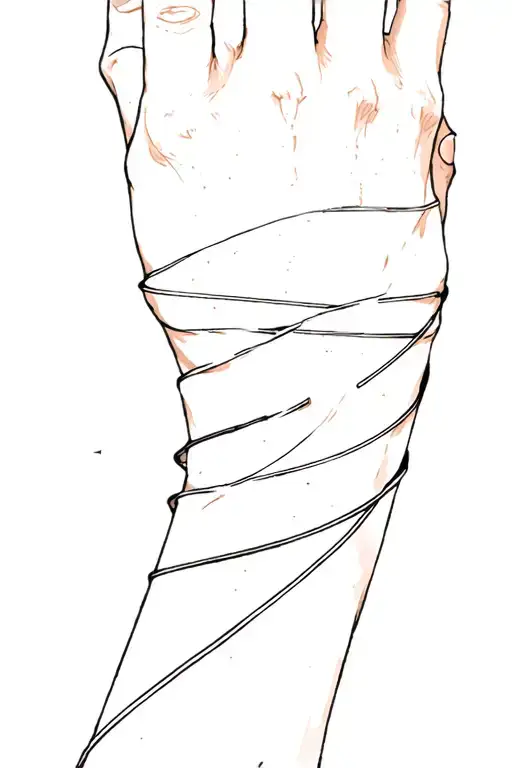 a tattoo that wraps around from elbow to wrist and is themed after the Sandman comic book tattoo design idea