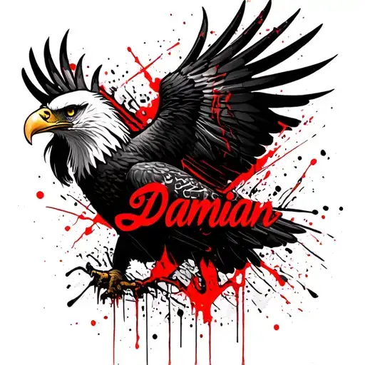 "Damian " Eagle design tattoo design idea
