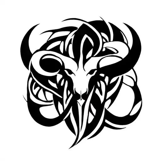 cancer gemini aries zodiac sign intertwined tattoo design idea