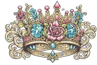 Princess tiara tattoo design idea