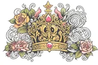 Princess tiara tattoo design idea