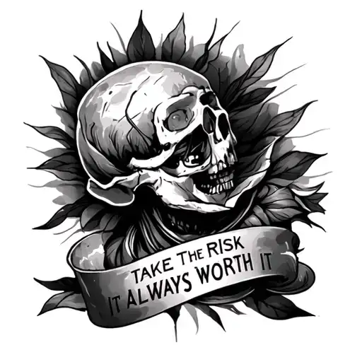 take the risk it's always worth it tattoo design idea