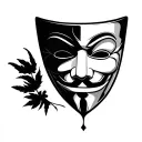 Anonymous Mask tattoo design idea