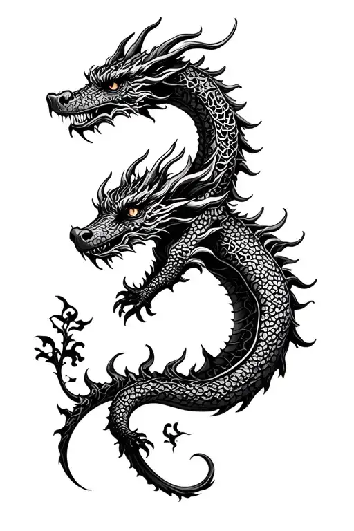 small dragon tattoo design idea