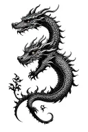 small dragon tattoo design idea