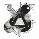 perception creates reality minimal tattoo design idea