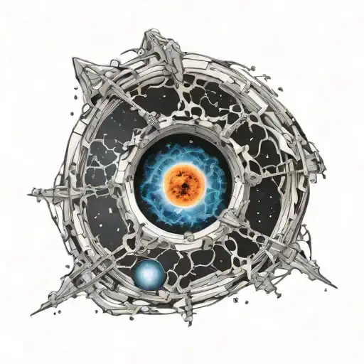 nasa black hole with singularity tattoo design idea