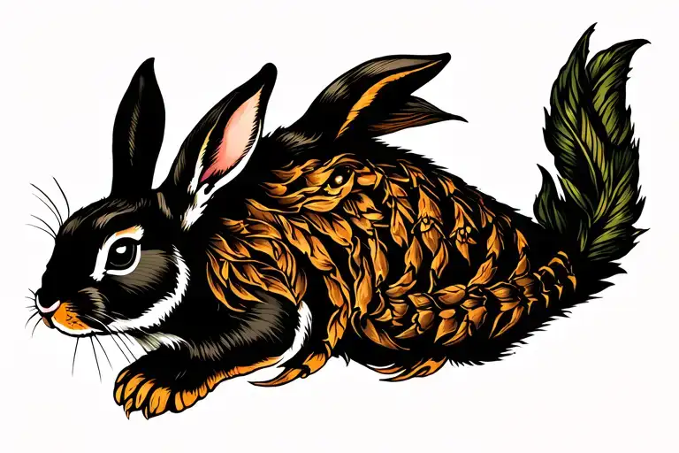 rabbit Pisces Scorpio Taurus tattoo design idea