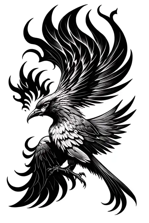 Firebird tattoo design idea