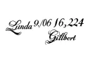 "Linda 9/06/24
Gilbert 3/06/25" tattoo design idea