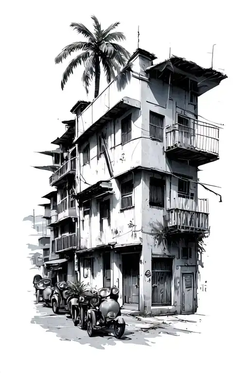 Favela de Brazil and Angeles tattoo design idea