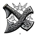 Celtic Axe tattoo design idea