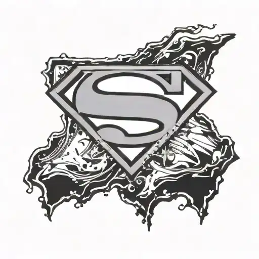 Superman logo on military en la placa military tattoo design idea