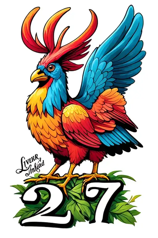 Liverbird and the number 27 with Arthur and Millie incorporated within  tattoo design idea
