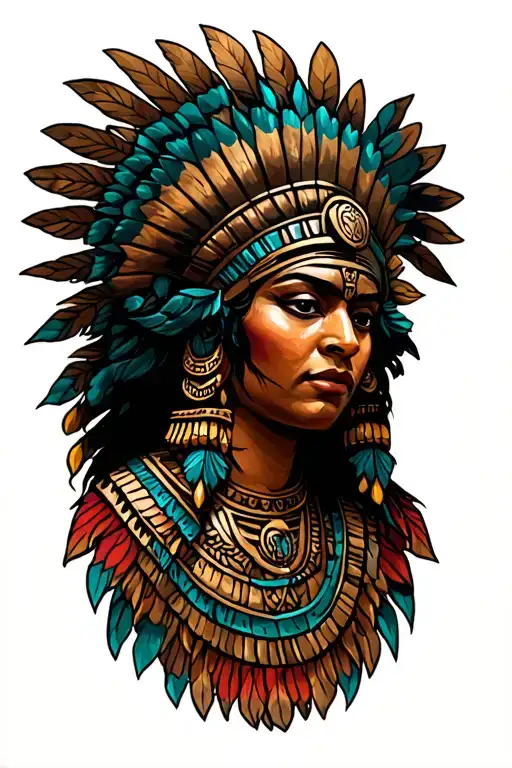 Azteca Princes tattoo design idea