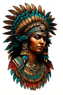 Azteca Princes tattoo design idea