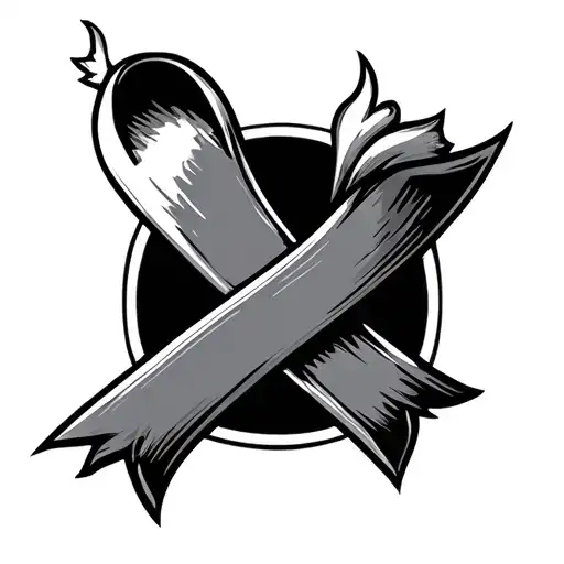 Recovery Ribbon tattoo design idea