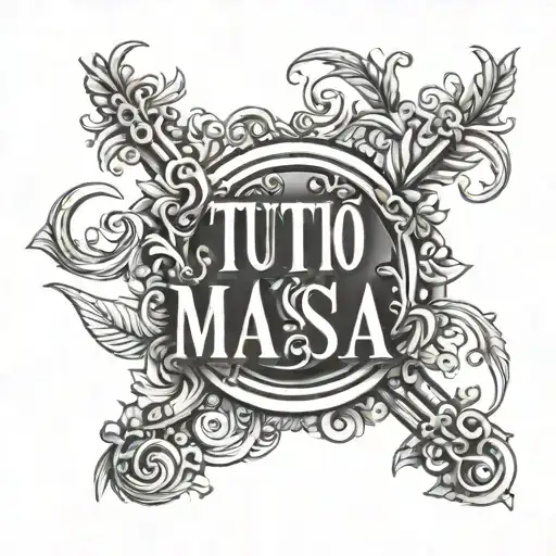 Tutto Passa with March 31st 2024 in roman numerals tattoo design idea