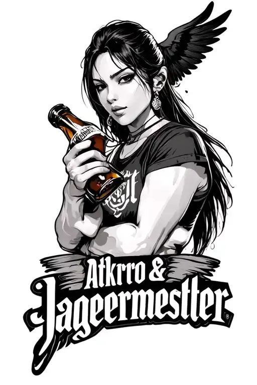 Akira and jagermeister tattoo design idea