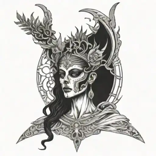 mara slavic goddess of death I will fear tattoo design idea