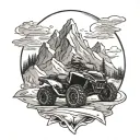 mountain, snowmobile, and 4 wheeler tattoo design idea