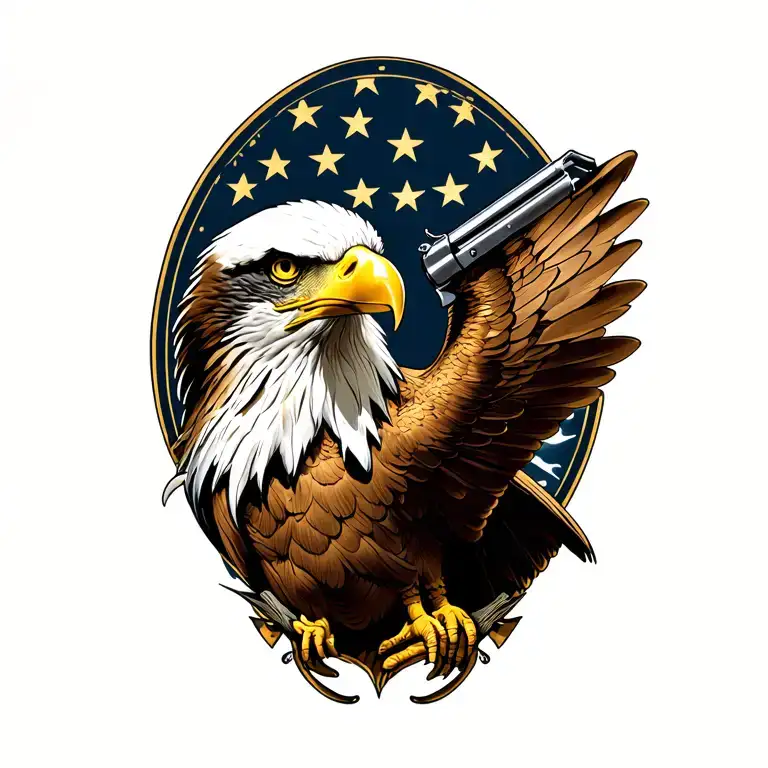 2nd amendment eagle tattoo design idea