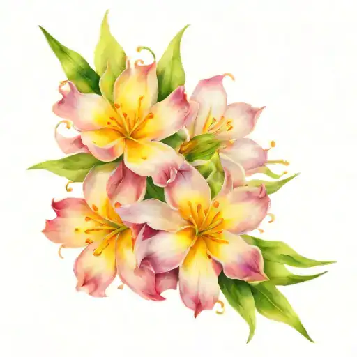3 aster flowers wrapped tattoo design idea