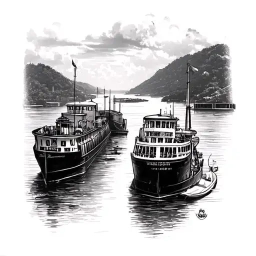 Panama Canal tattoo design idea