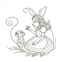 alice in wonderland scary tattoo design idea